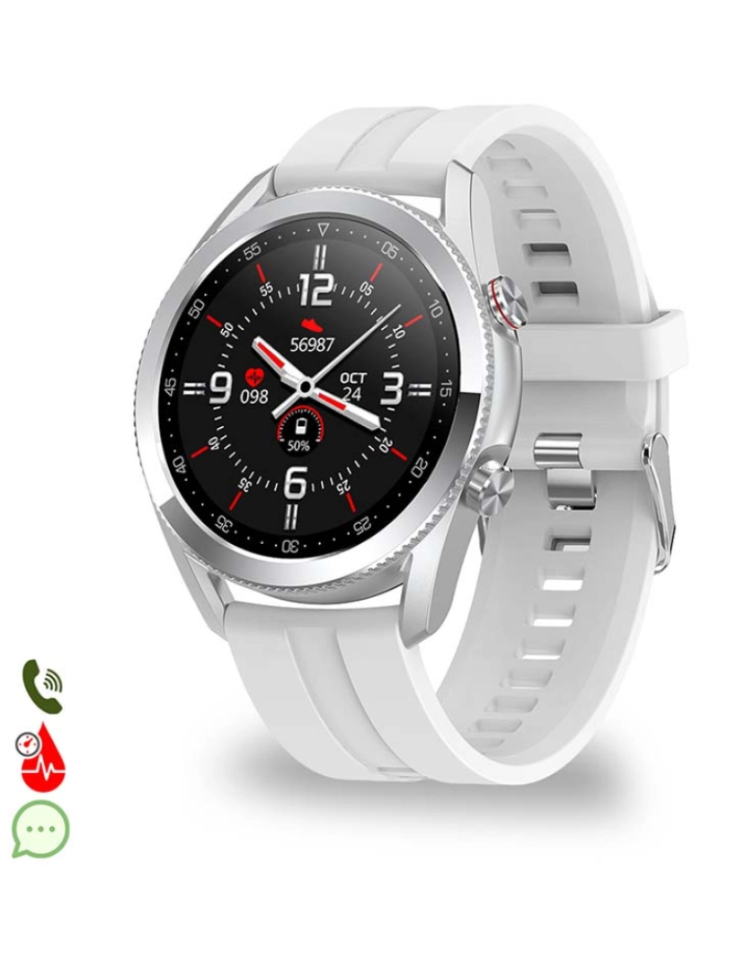 foto 1 de Smartwatch L19 com notificações de aplicações Branco