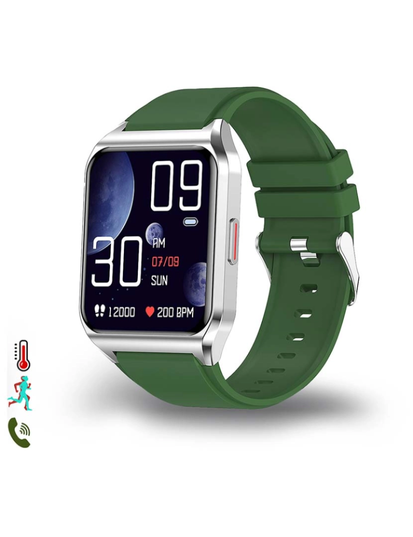DAM - Smartwatch H60 com notificações de aplicações Verde
