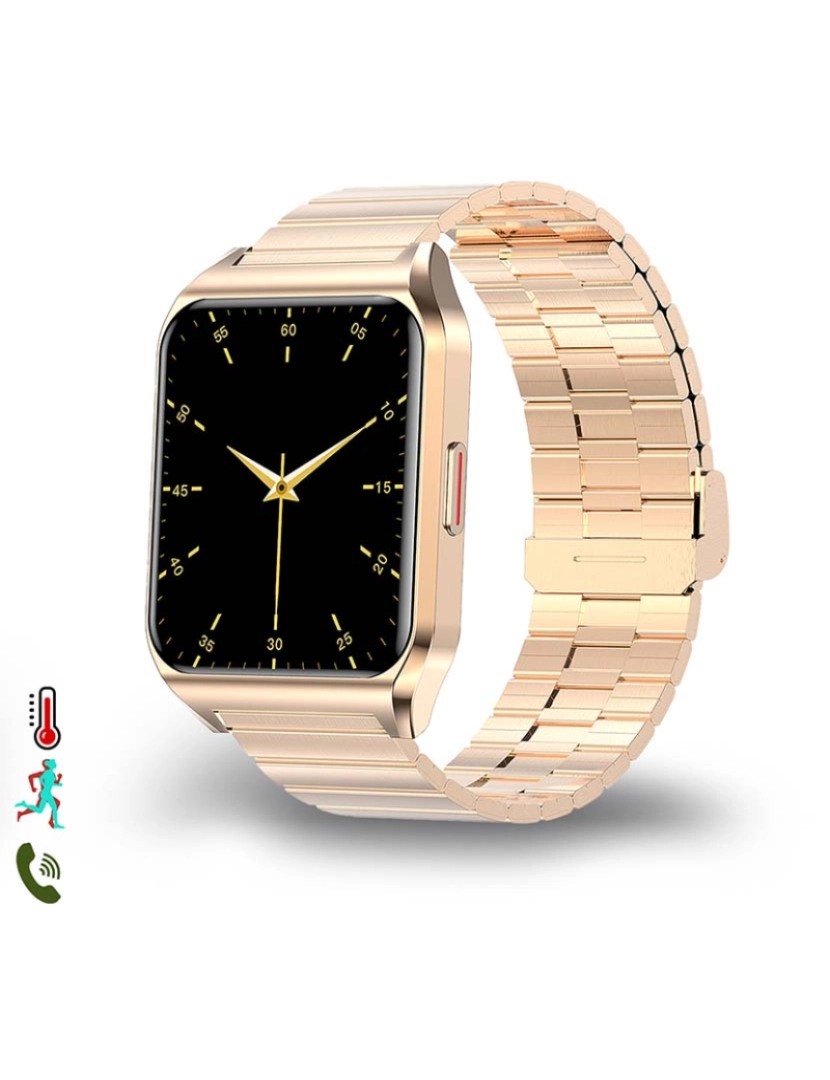 DAM - Smartwatch H60 com notificações de aplicações Dourado