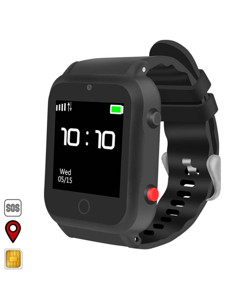 DAM - Smartwatch S88 localizador GPS Preto