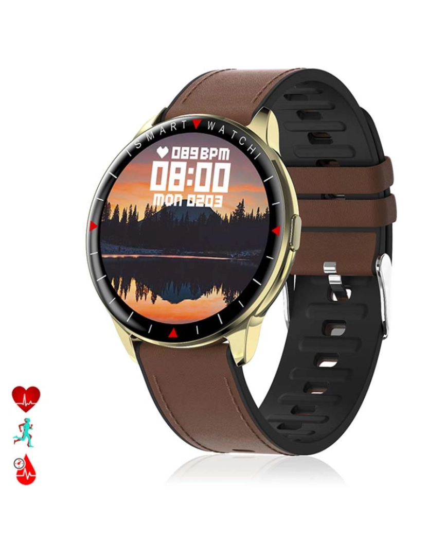 DAM - Smartwatch Y90 Castanho