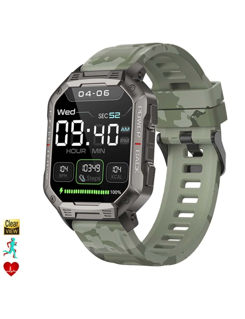 foto 1 de Smartwatch NX3 Camuflado Verde