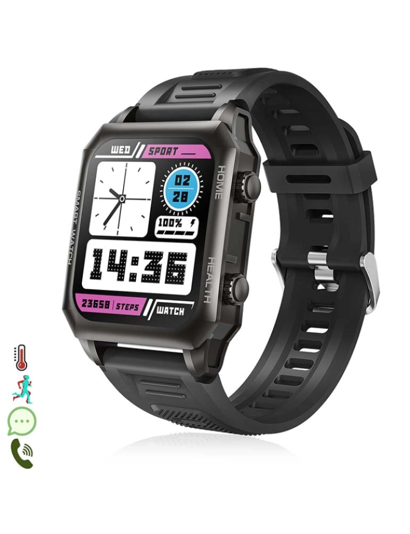 DAM - Smartwatch F900 Laser Sanguíneo Preto