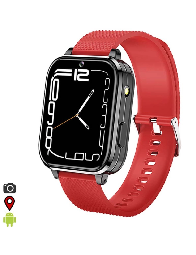 DAM - Smartwatch T36 4G SO Android Incorporado Vermelho