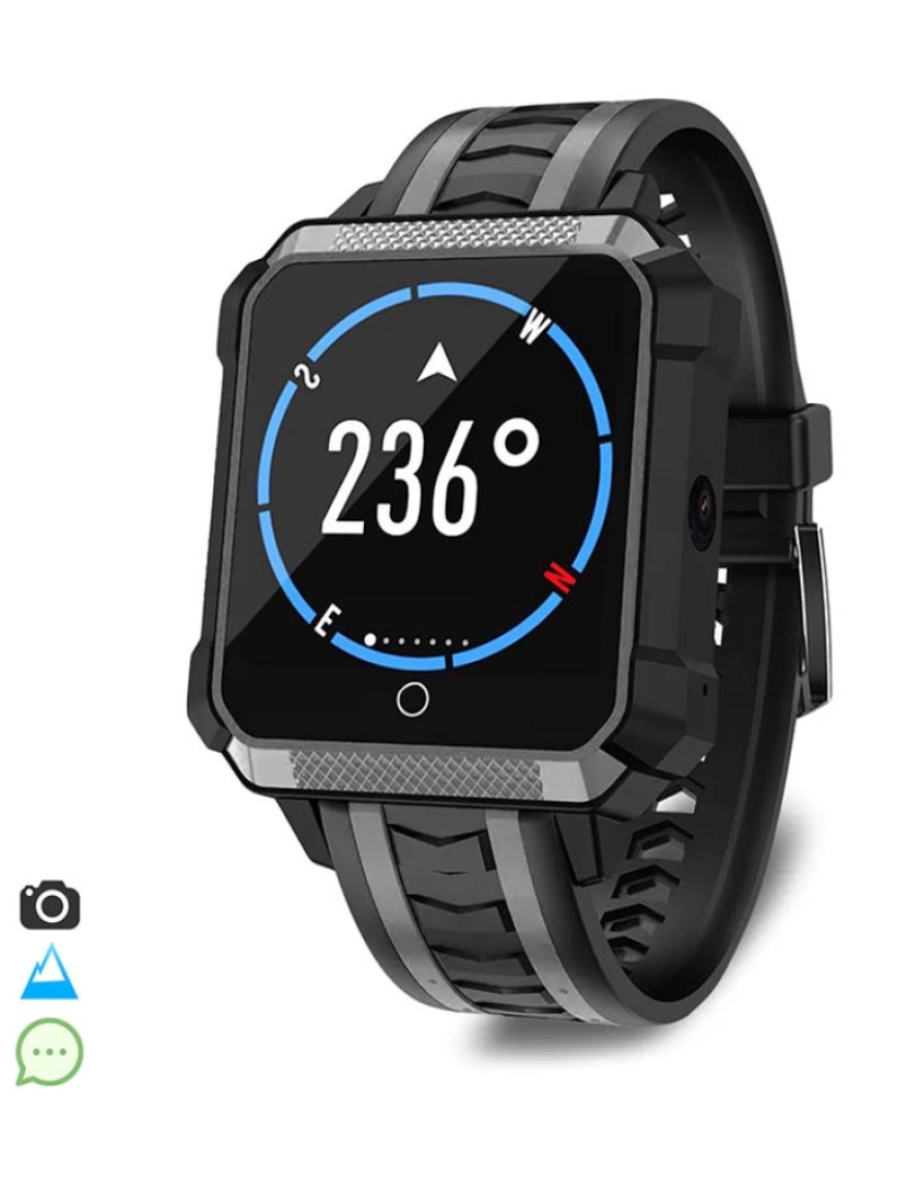 DAM - Smartwatch H7 4G Com Câmara Preto