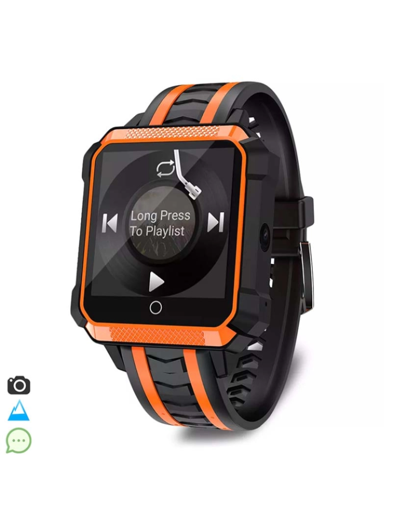 DAM - Smartwatch H7 4G Com Câmara Laranja