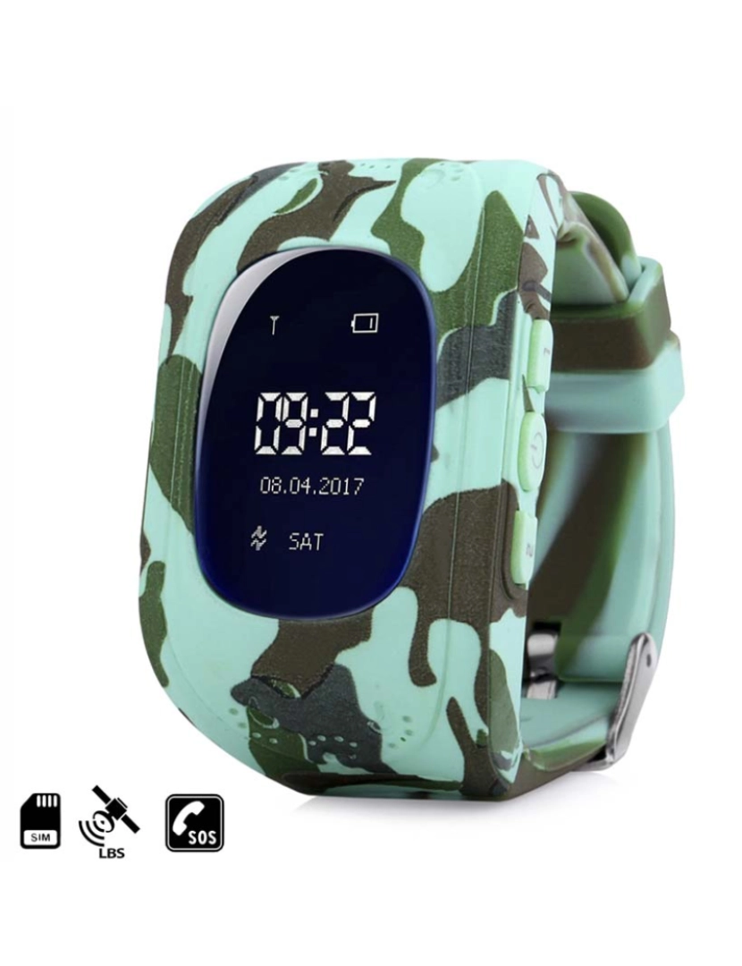 DAM - Smartwatch LBS criança Camuflagem Verde