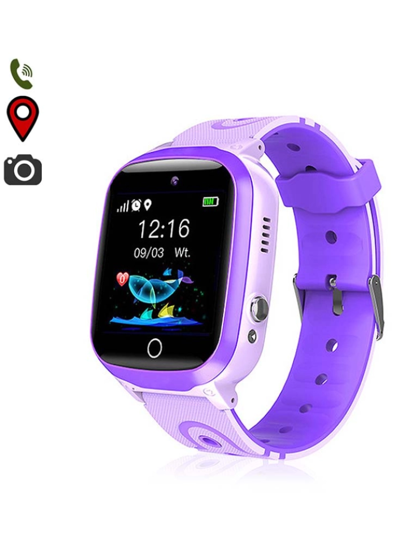 DAM - Smartwatch infantil Q13 localizador GPS + LSB + Wifi Roxo