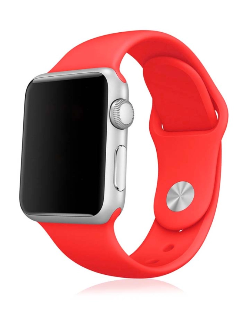 DAM - Bracelete silicone para Apple Watch 38mm Vermelho