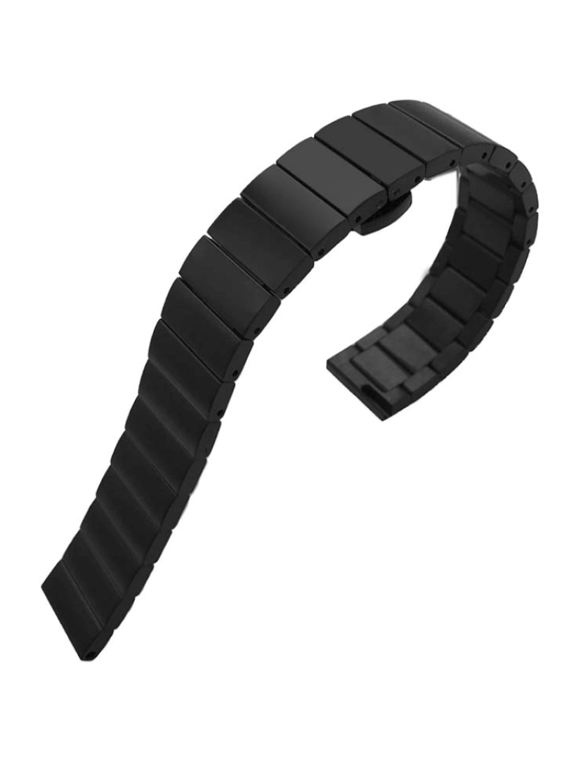 DAM - Bracelete universal de aço inoxidável para Relógios 18mm Preto 