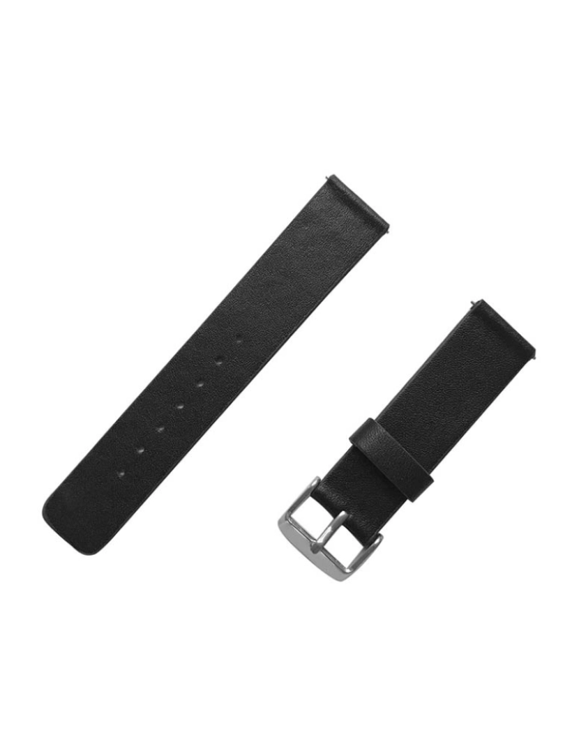 DAM - Bracelete universal de pele autêntica para Relógios de 18mm Preto 