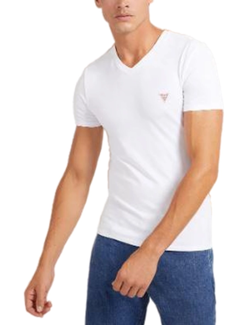 Guess Jeans - T-Shirt M. Curta Homem Branco