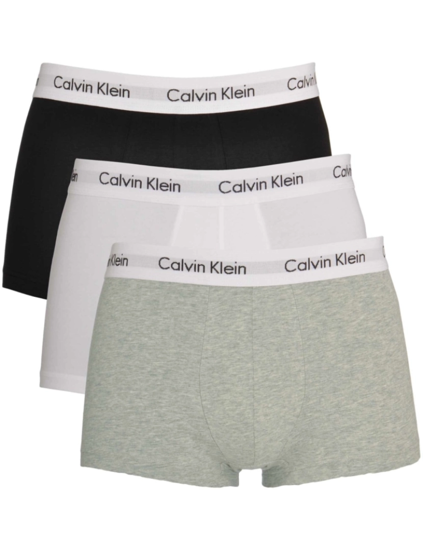 Calvin Klein - Pack 3 Retro Boxers Homem Branco-Cinza-Preto