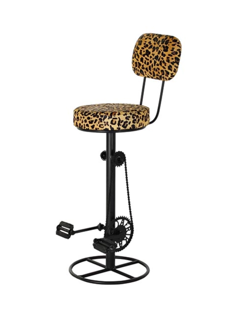 It - Cadeira Alta Metal Leopardo