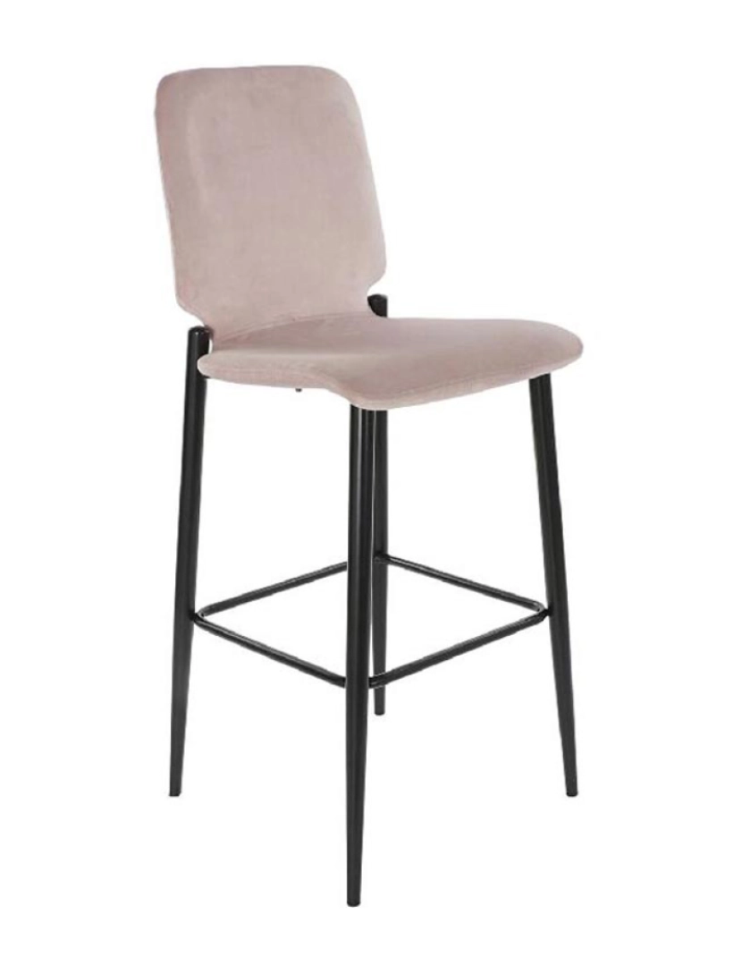 It - Cadeira Alta Metal Rosa Veludo