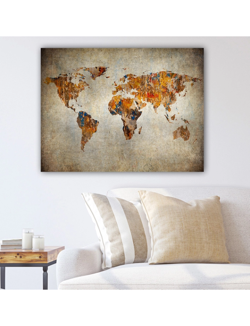 ASR - Tela World Map Brown