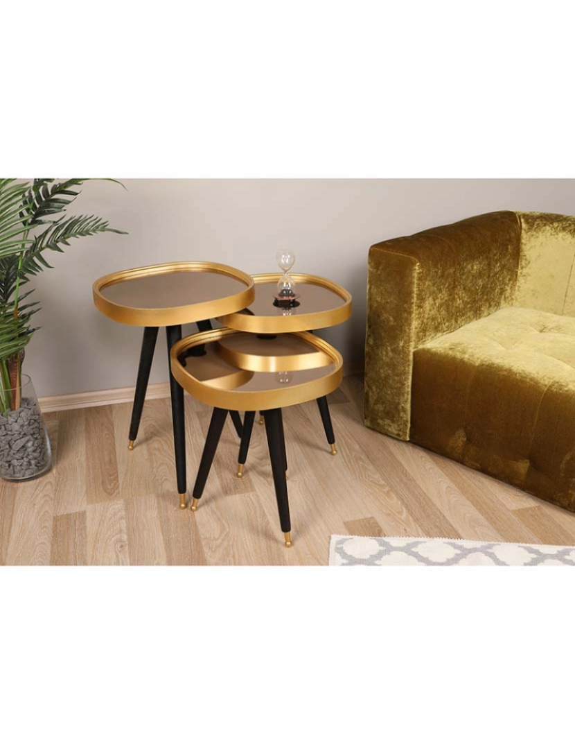 ASR - Mesa de Apoio Dourado Preto