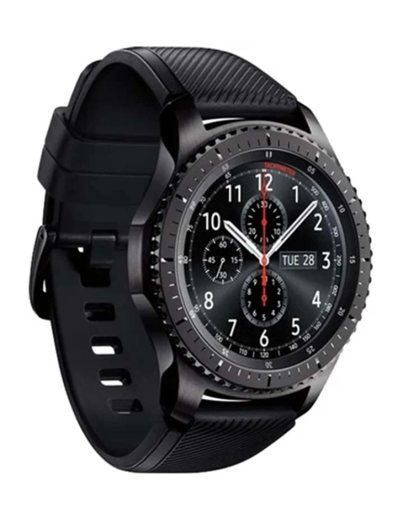 Samsung - Samsung Gear S3 Frontier R760 Mostrador: Black  Pulseira: Rubber Black  Grau A