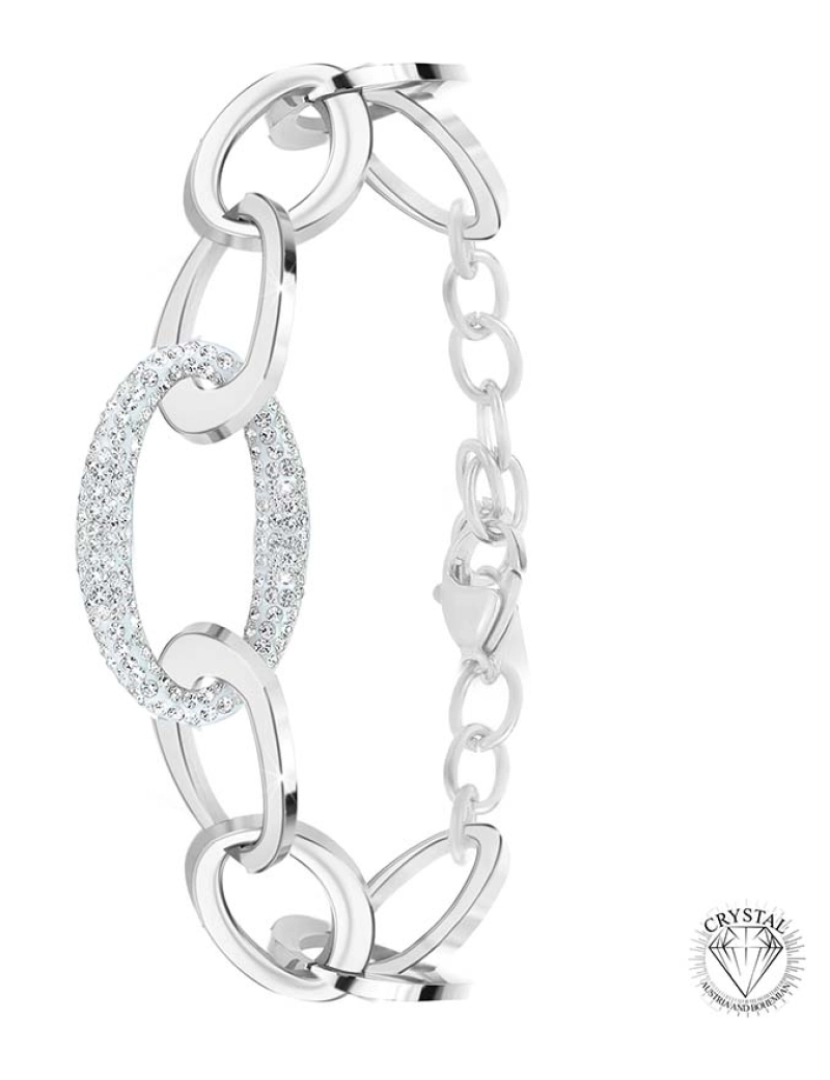 SC Crystal - Pulseira C/ Cristais Senhora Prateado