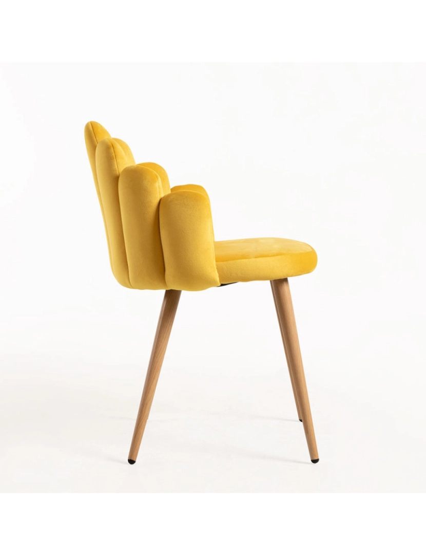 imagem de Cadeira Hand Veludo - Amarelo3