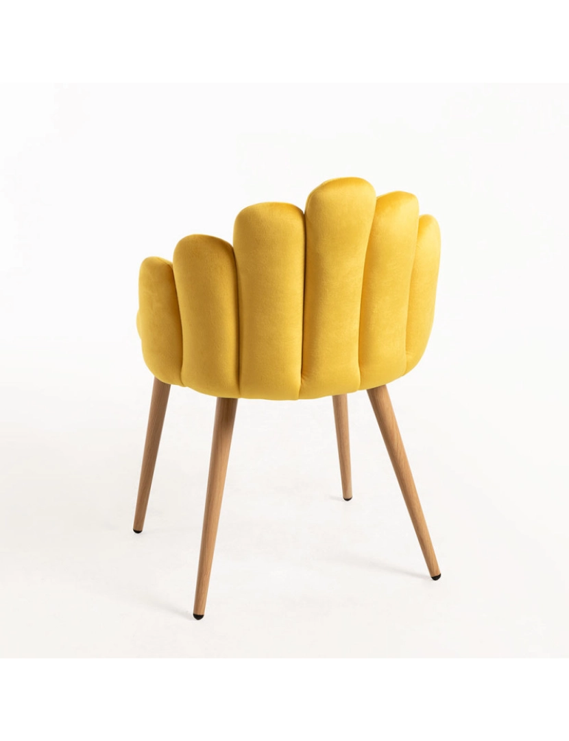 imagem de Cadeira Hand Veludo - Amarelo4