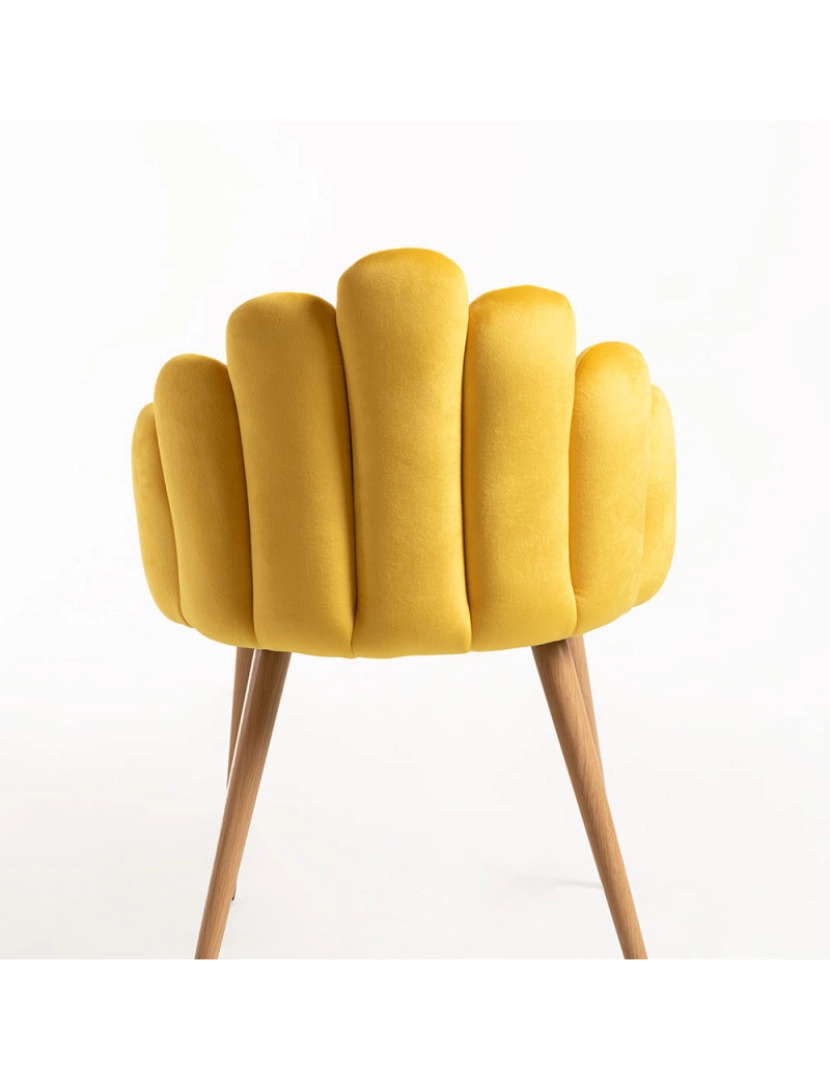 imagem de Cadeira Hand Veludo - Amarelo6