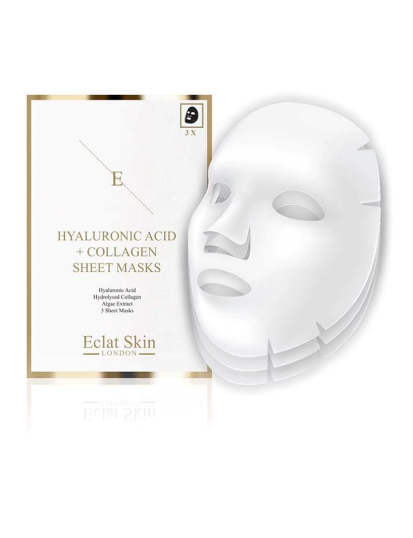 Eclat Skin London - Máscara Ácido Hialurónico & Colagénio 3Folhas