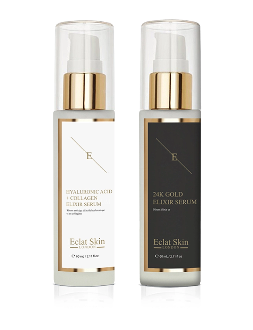 Eclat Skin London - Kit 2pçs Sérum Anti-Rugas 24k Gold & Sérum Colagénio e Ácido Hialurónico