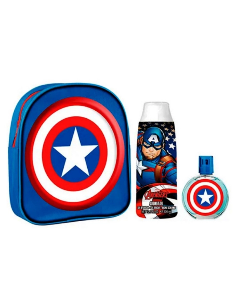 Marvel - Captain America Eau De Toilette Spray 50ml Set 3 Parti