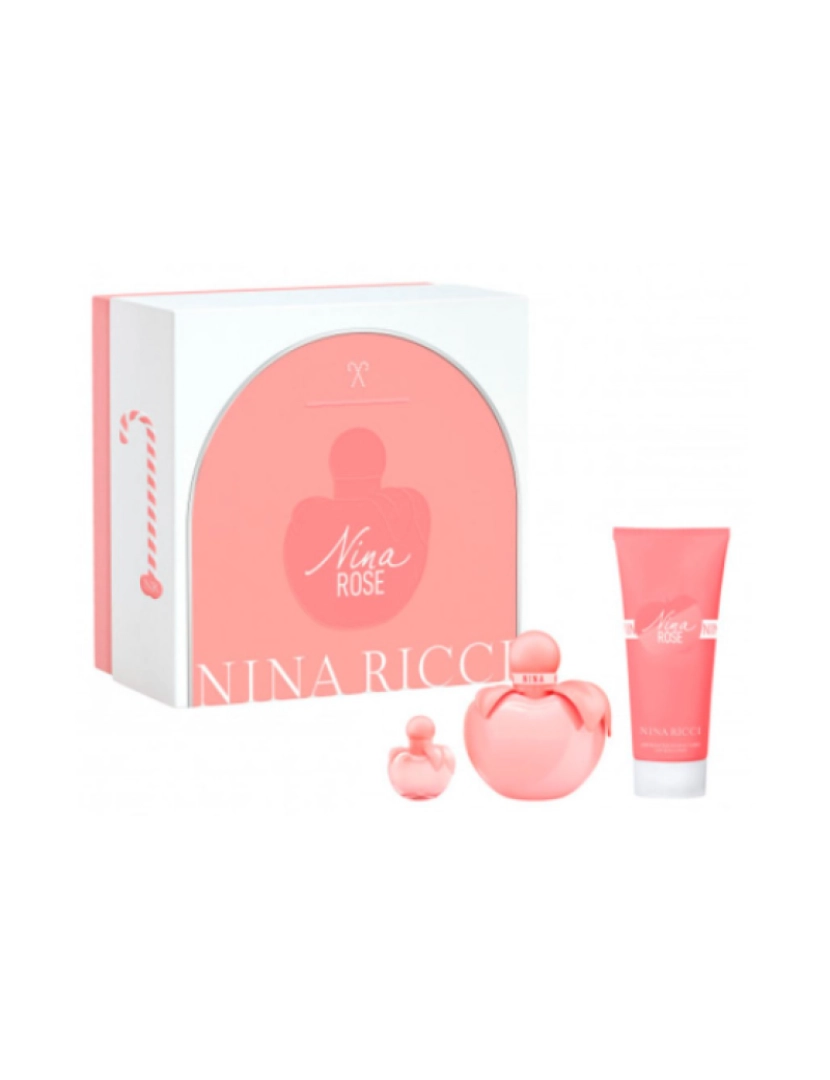 Nina Ricci - Nina Rose Eau De Toilette Spray 50ml Set 3 Parti