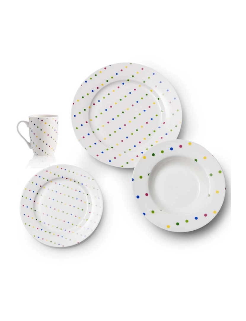 Benetton - Conjunto Mesa 22 Peças Porcelana Multicolorido