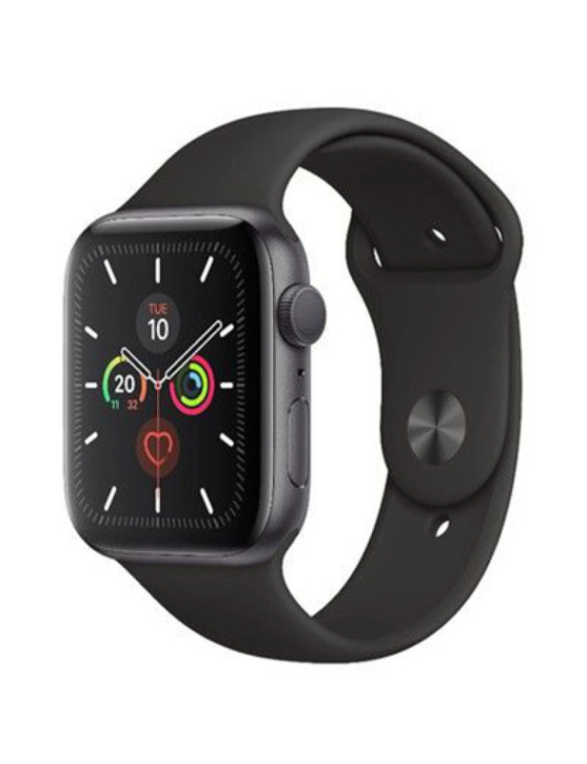 Apple - Apple Watch Series 5 44mm GPS Aluminum Case Mostrador: Pulseira Cinza: Sport Black Grau B