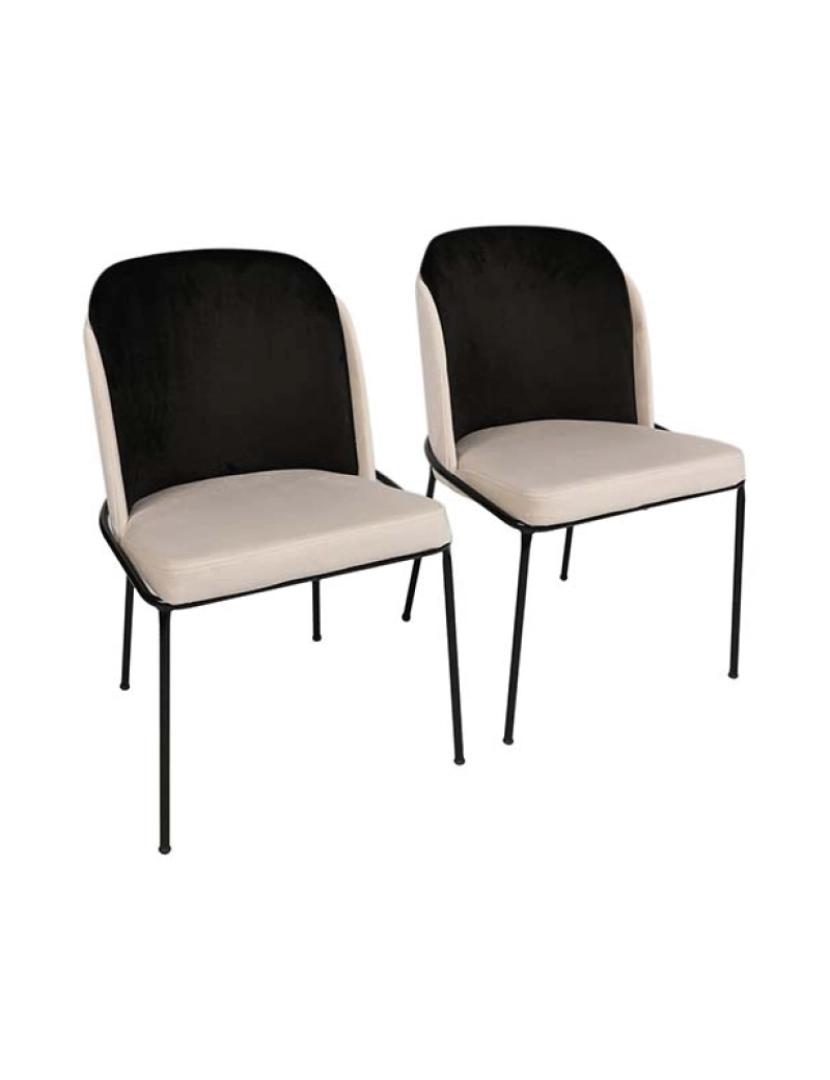 ASR - Pack 2 Cadeiras Preto Creme