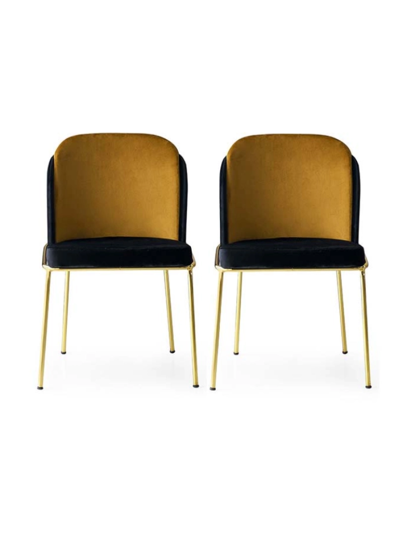 ASR - Pack 2 Cadeiras Preto Dourado