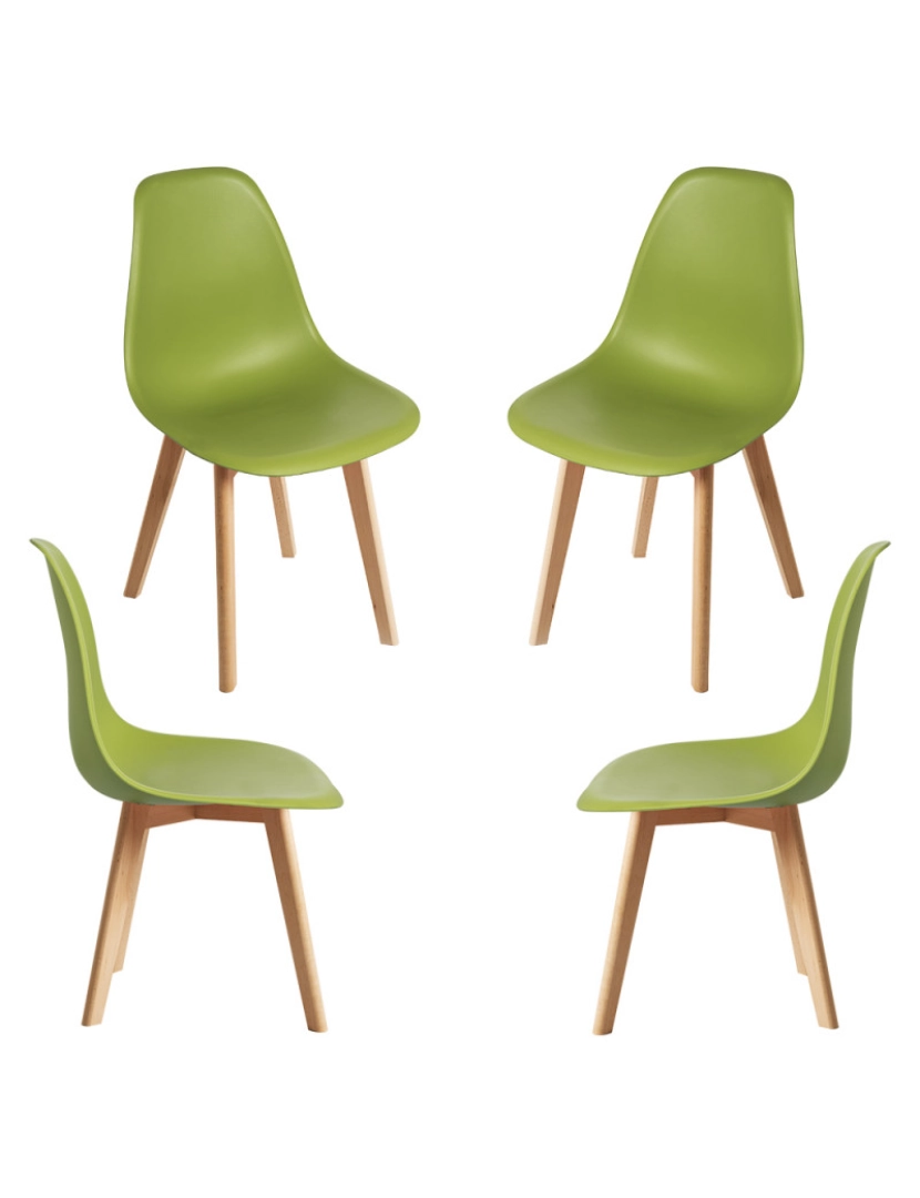Presentes Miguel - Pack 4 Cadeiras Kelen - Verde