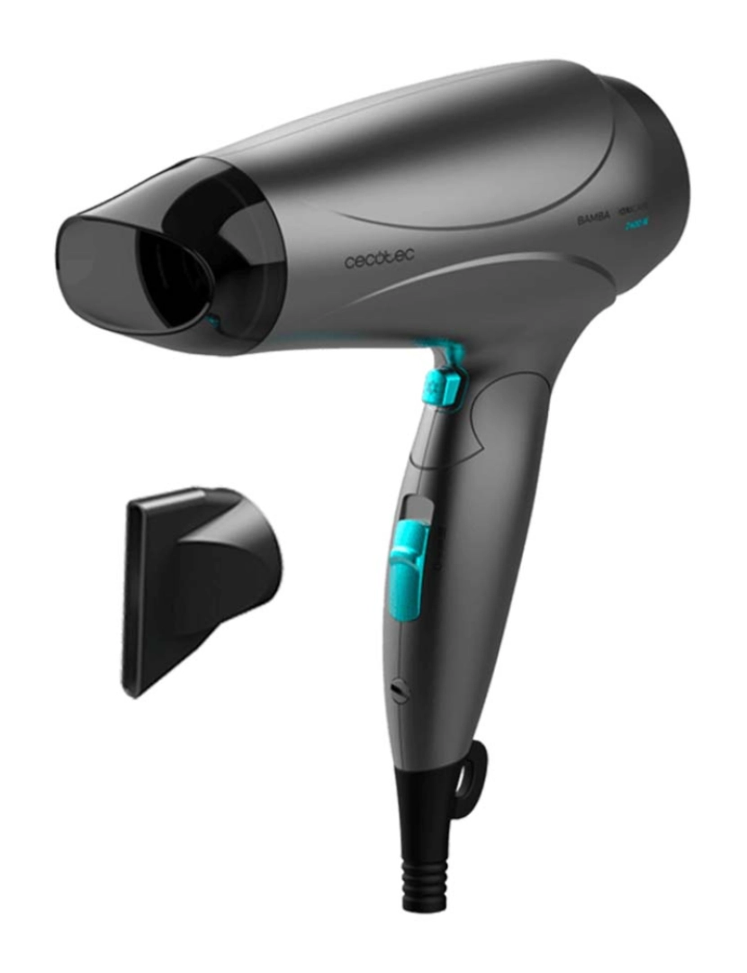 Cecotec - Secador de cabelo compacto Bamba IoniCare Power&Go. Potência 2400 W