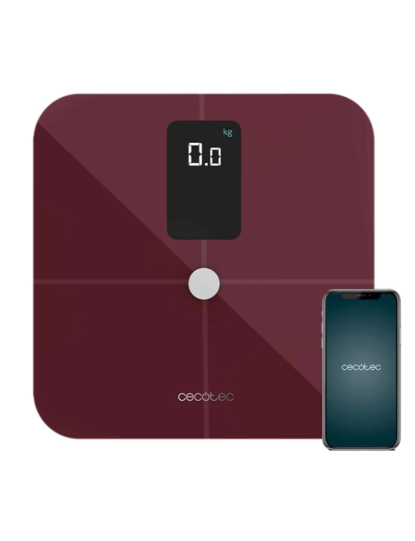 Cecotec - Balança de WC Surface Precision 10400 Smart (Vermelho)