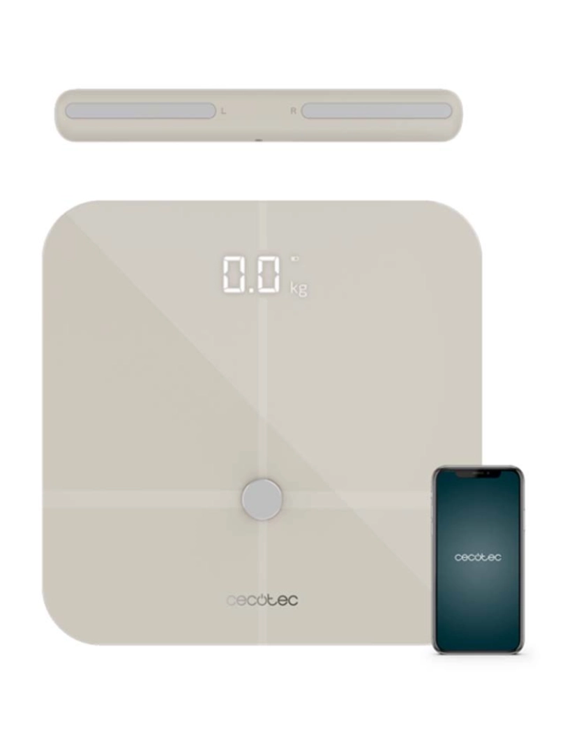 Cecotec - Balança Digital Inteligente Surface Precision 10600 Smart Healthy Pro Beige