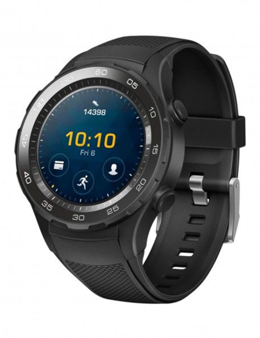 HUAWEI  - Huawei Watch 2 Mostrador: Black  Pulseira: Rubber Black  Grau B