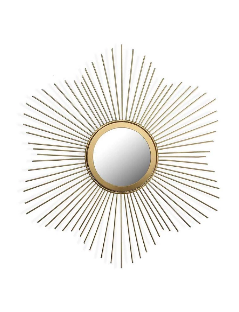 Versa - Espelho Parede Dourado Cristal Metal 