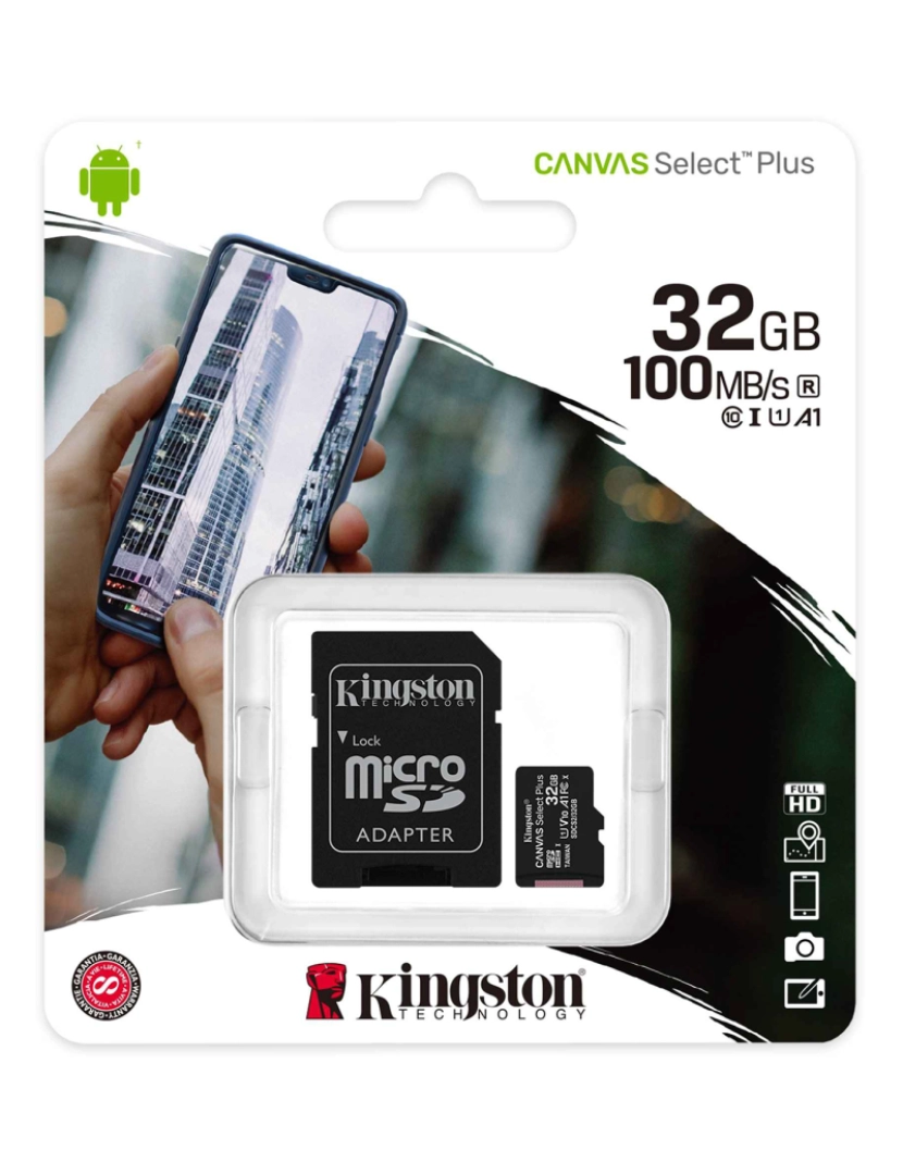 Kingston - Cartão Memória Micro Sdhc 32Gb Uhs-I Adaptador 