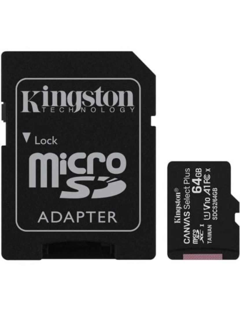 Kingston - Cartão Memória Micro Sdxc 64Gb Uhs-I Adaptador 