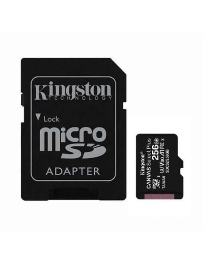 Kingston - MicroSD Kingston Canvas Select Plus 256GB class10 UHS-I SDHC(100MB/s-85MB/s)