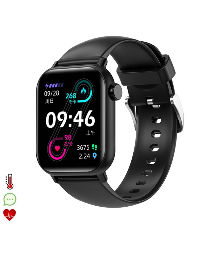 DAM - Smartwatch ZW27 Preto