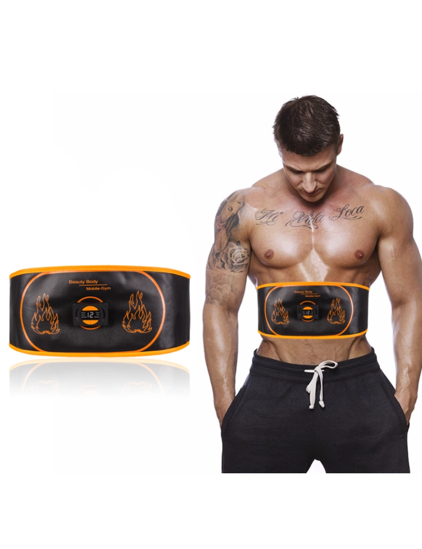 DAM - Cinto Estimulador Eléctrico Ems Smart Fitness Preto