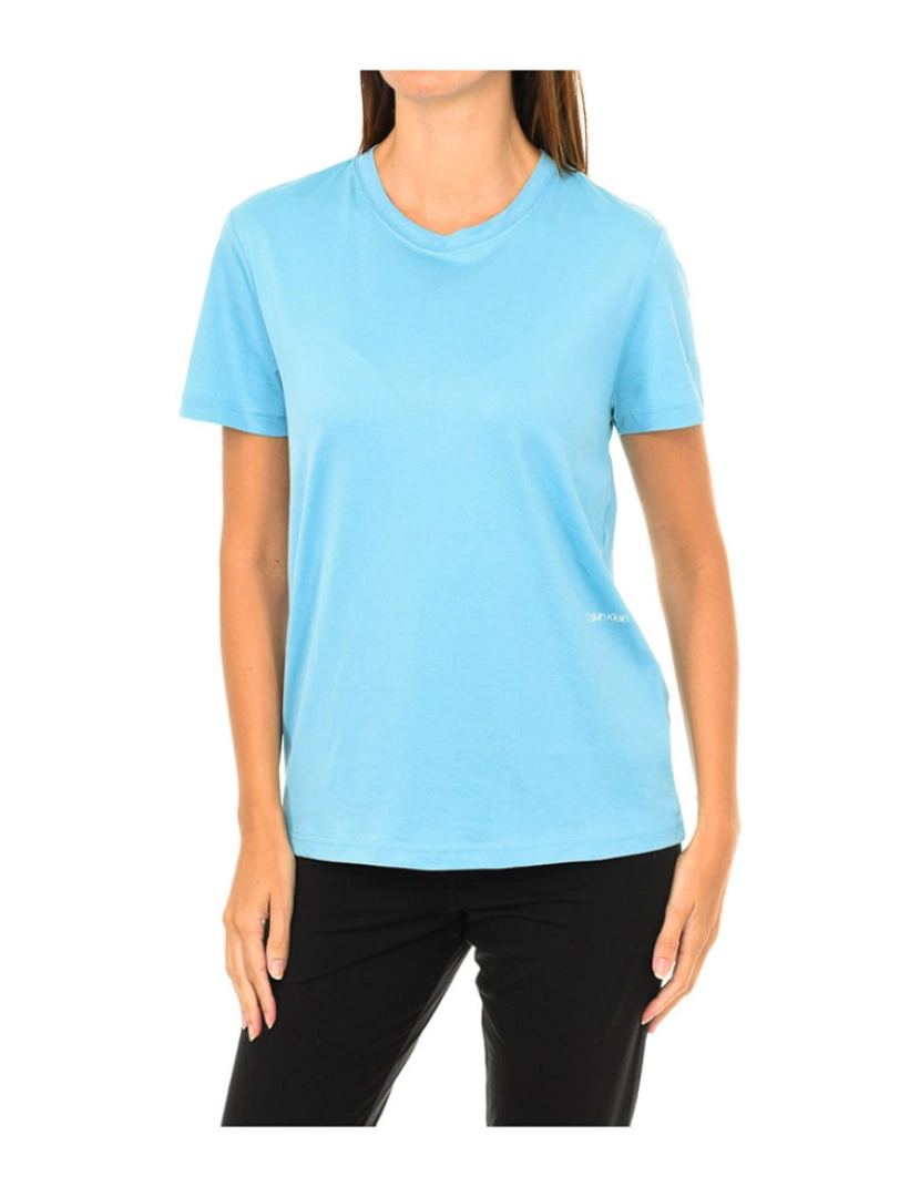 Calvin Klein - T-Shirt Senhora Azul Céu