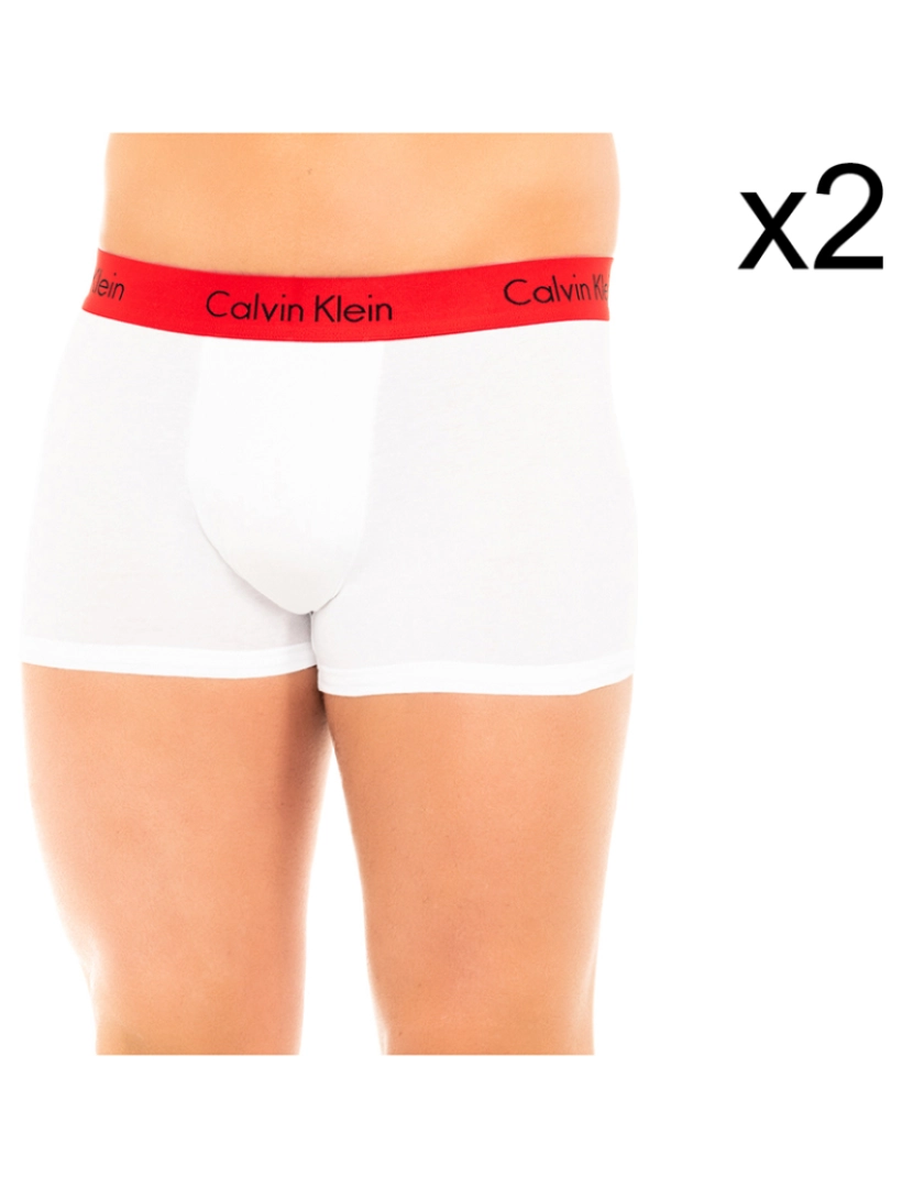 Calvin Klein - Pack 2 Boxers Homem Branco Vermelho