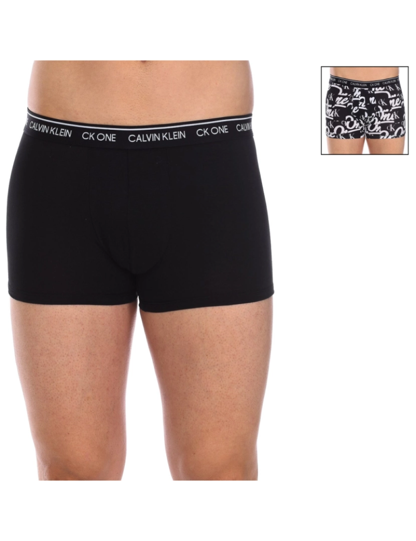 Calvin Klein - Pack 2 Boxers Homem Preto-preto estampado