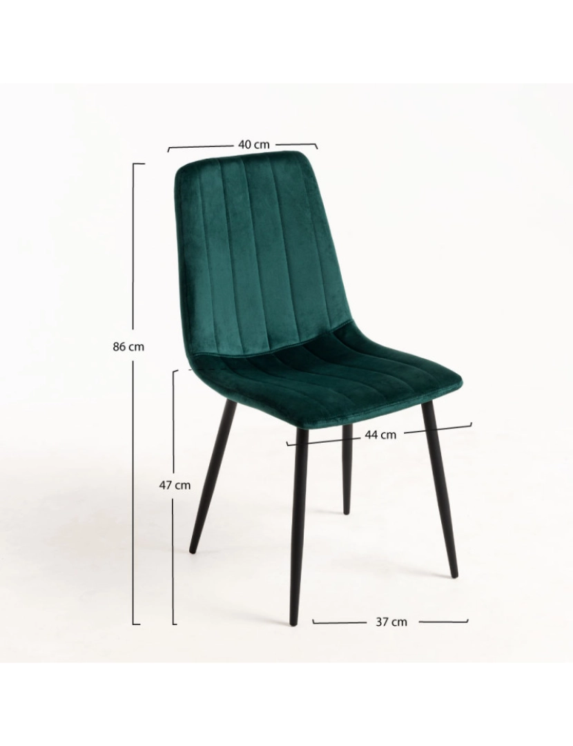 imagem de Cadeira Liny Veludo - Verde2