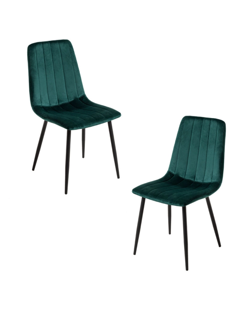 imagem de Pack 2 Cadeiras Liny Veludo - Verde1
